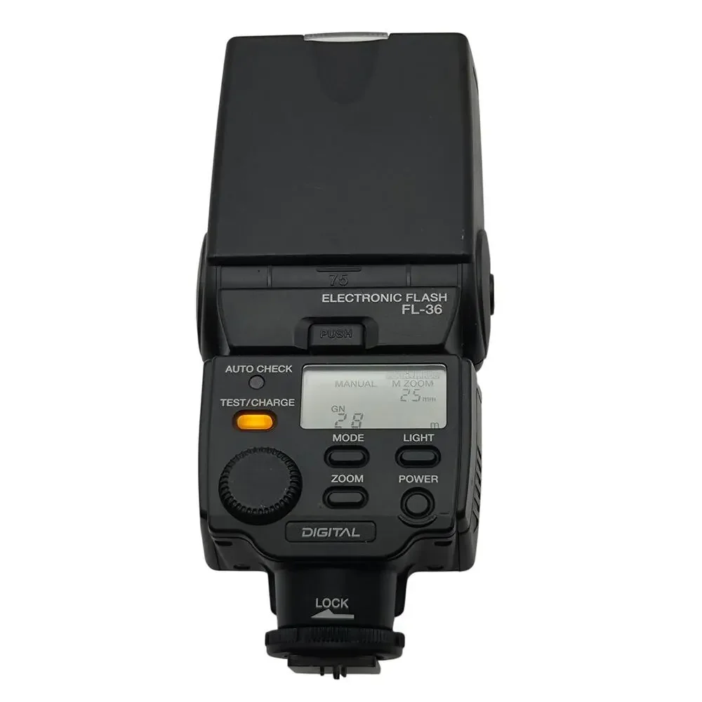 Olympus FL-36 Electronic Flash Tested And Working Black Shoe Mount